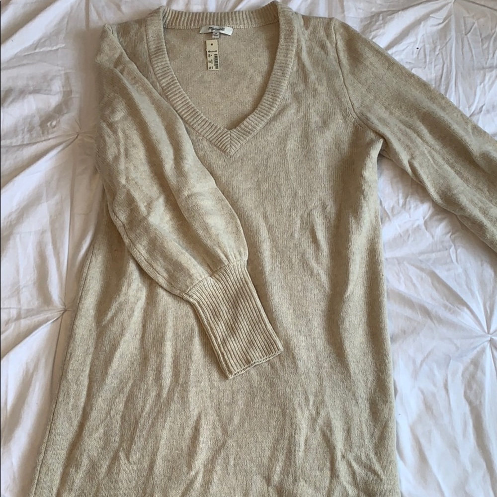 NWT Balloon Sleeve Madewell Sweater Dress